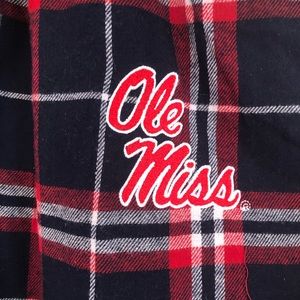 Large NWT Ole Miss Flannel Pajama Pants.
